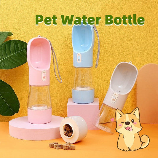 Pet Dog Water Bottle Feeder Bowl Portable Water Food Bottle Pets