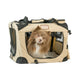 Armarkat Folding Soft Dog Crate Pet Travel Carrier - Beige