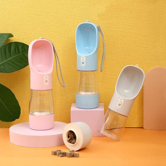 Pet Dog Water Bottle Feeder Bowl Portable Water Food Bottle Pets